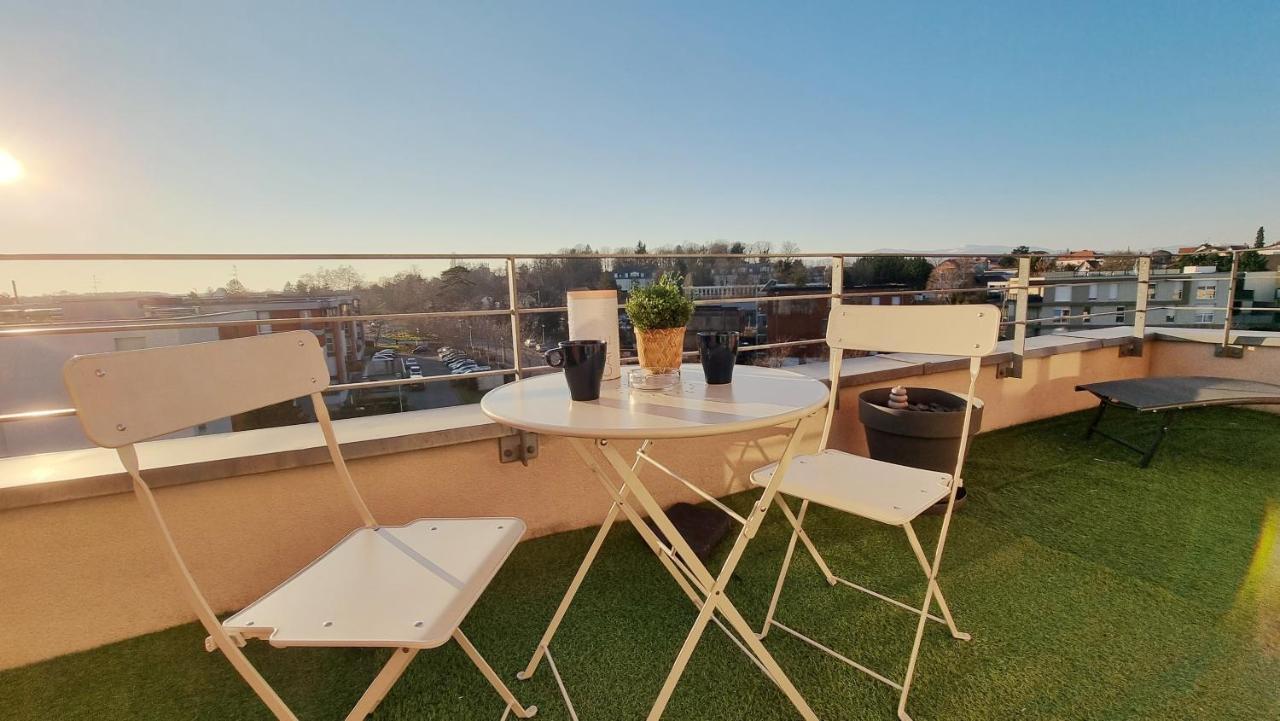 Le Smart - Parking - Terrasse - Wifi - Mulhouse - Relax Bnb Pfastatt Exteriör bild